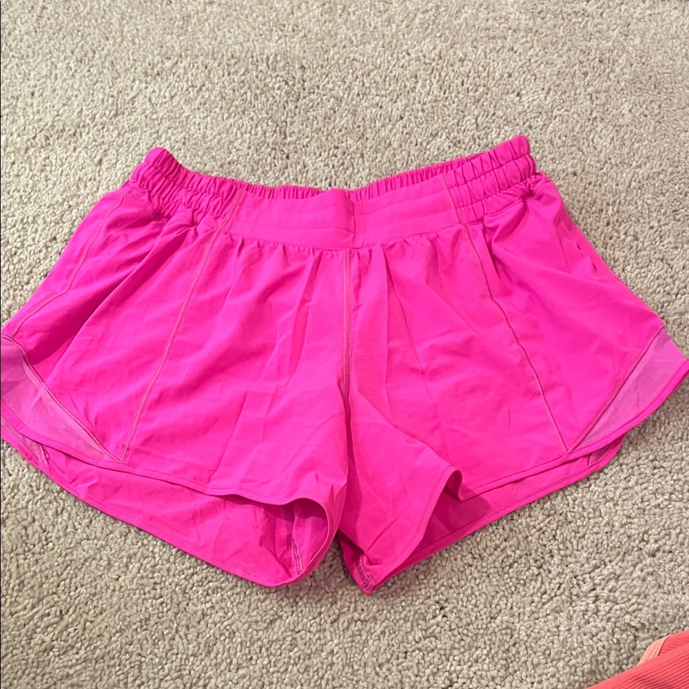 Women's Pink Athletic Shorts Lululemon Hotty Hot